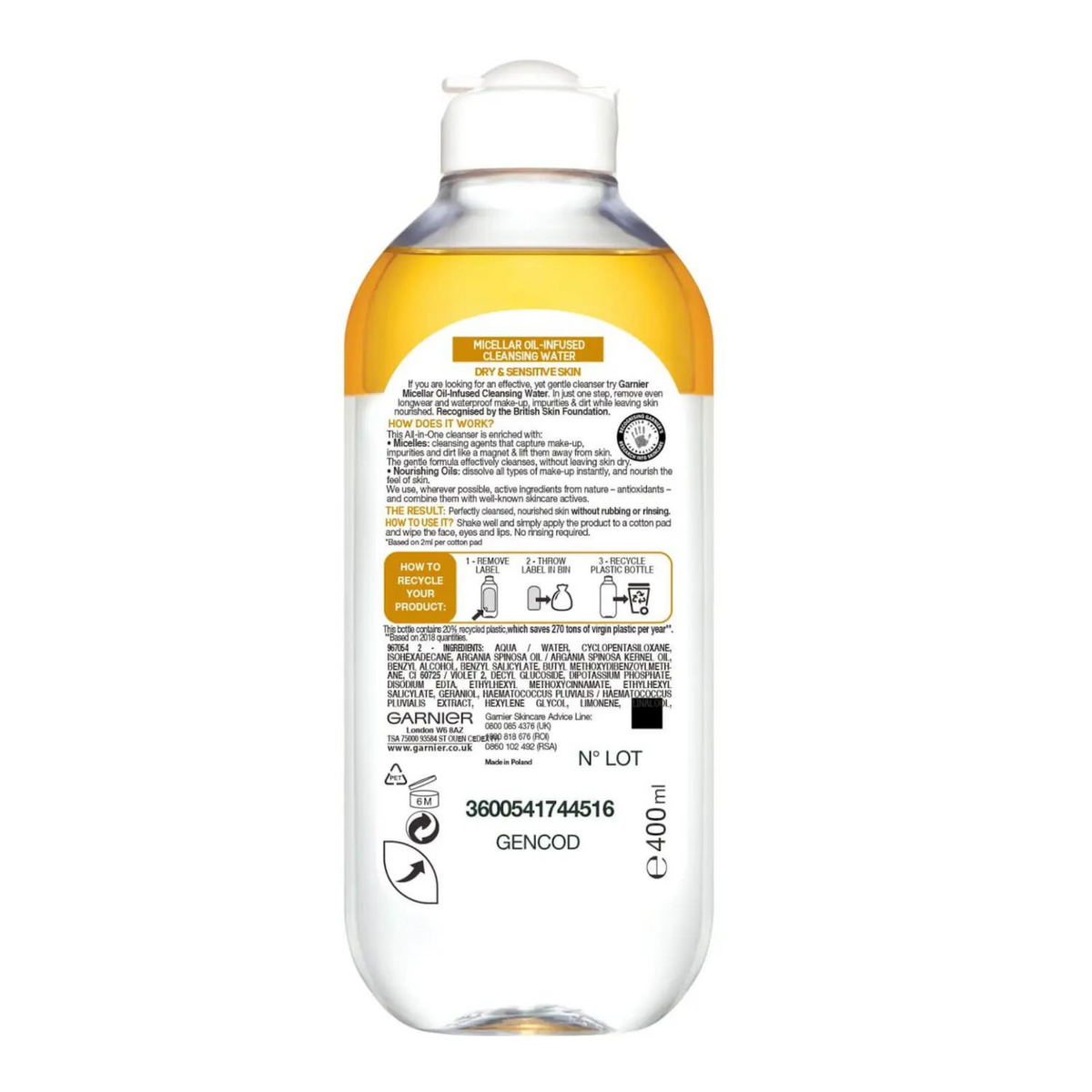 Micellar Water Oil Infused cleanser