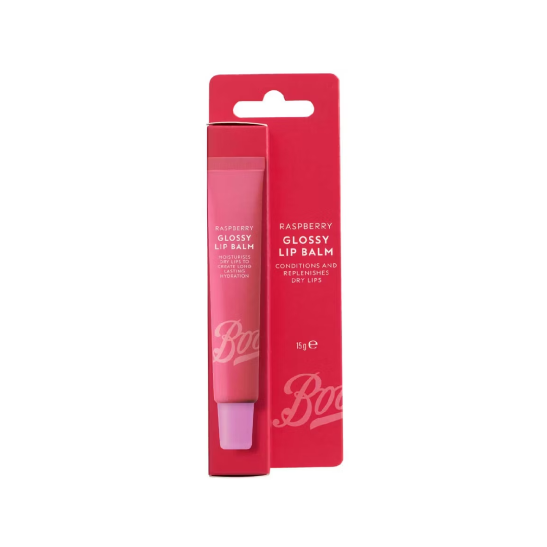 Boots Glossy Lip Balm Raspberry