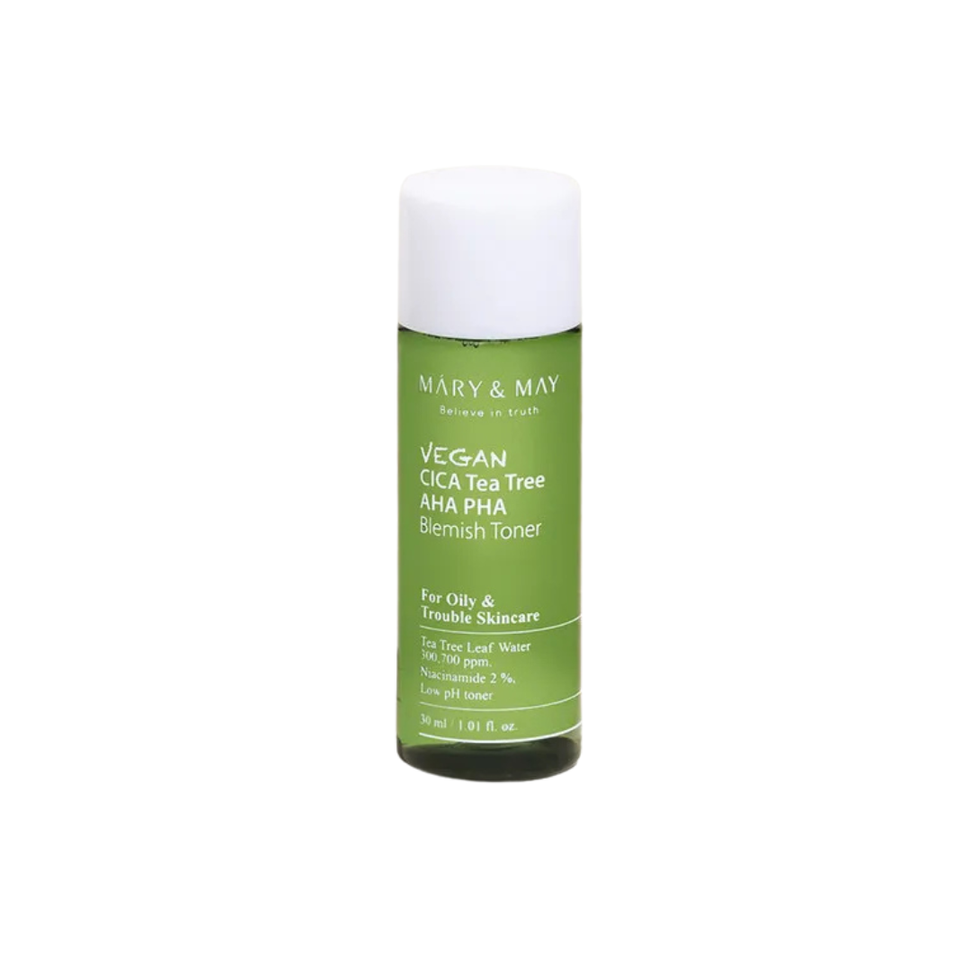 Mary & May Vegan CICA Tea Tree AHA PHA Toner 30ml