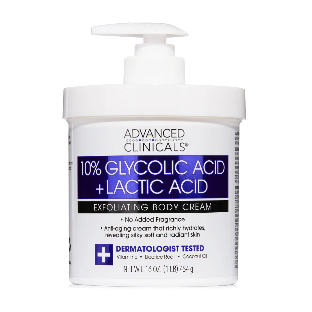 10% Glycolic Acid + Lactic Acid Exfoliating Body Cream