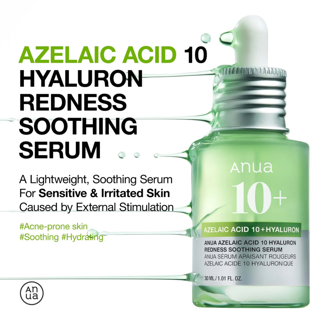 Azelaic Acid 10% + Hyaluron Redness Soothing Serum 30ml