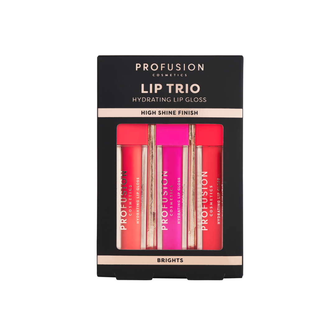 Profusion Cosmetics Lip Trio High Shine Lip Gloss - Brights